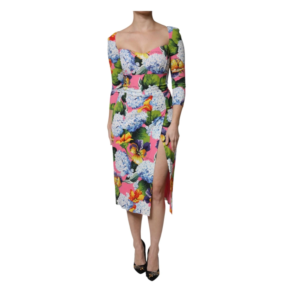 Dolce & Gabbana Vrouw Multicolor Dames, Jurken, Veelkleurig, : Viscose, 2XS