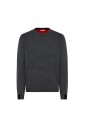 top-a-col-rond-et-texture-cotelee-de-couleur-unie