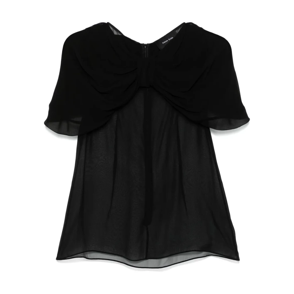 Simone Rocha Strik Detail Aansluitende Top Black Dames
