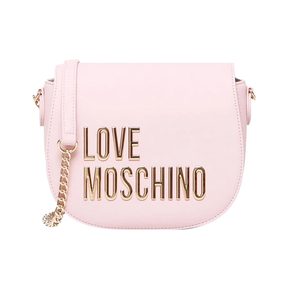 Moschino Roze Schoudertas met Gouden Details Pink Dames