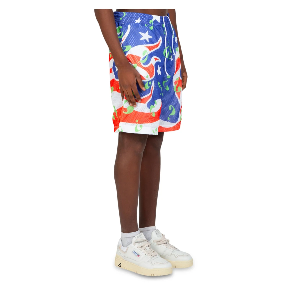 SKY High Farm Flame Flag Mesh Shorts in Blauw Multicolor Heren