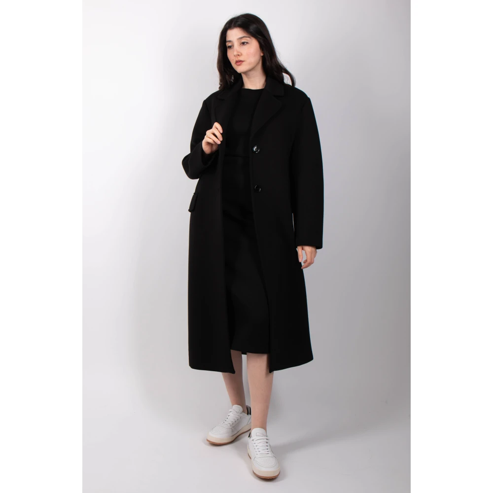 Max Mara Zwarte Jersey Jurk Maremar Black Dames