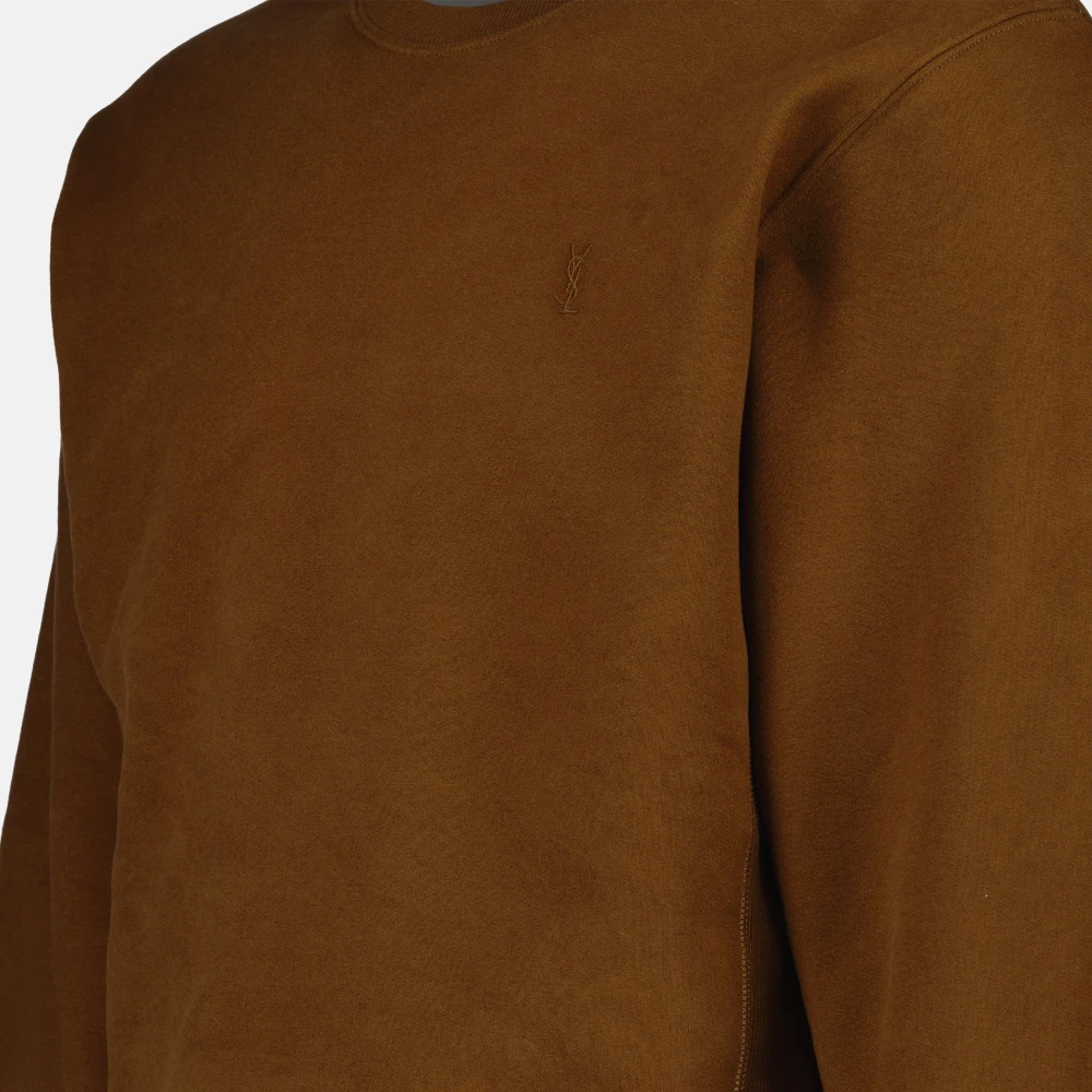 Saint Laurent Katoenen Sweatshirt Brown Heren