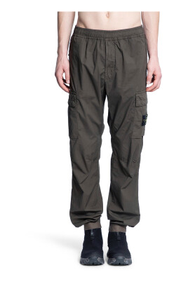 pantalon-cargo-en-toile-verte