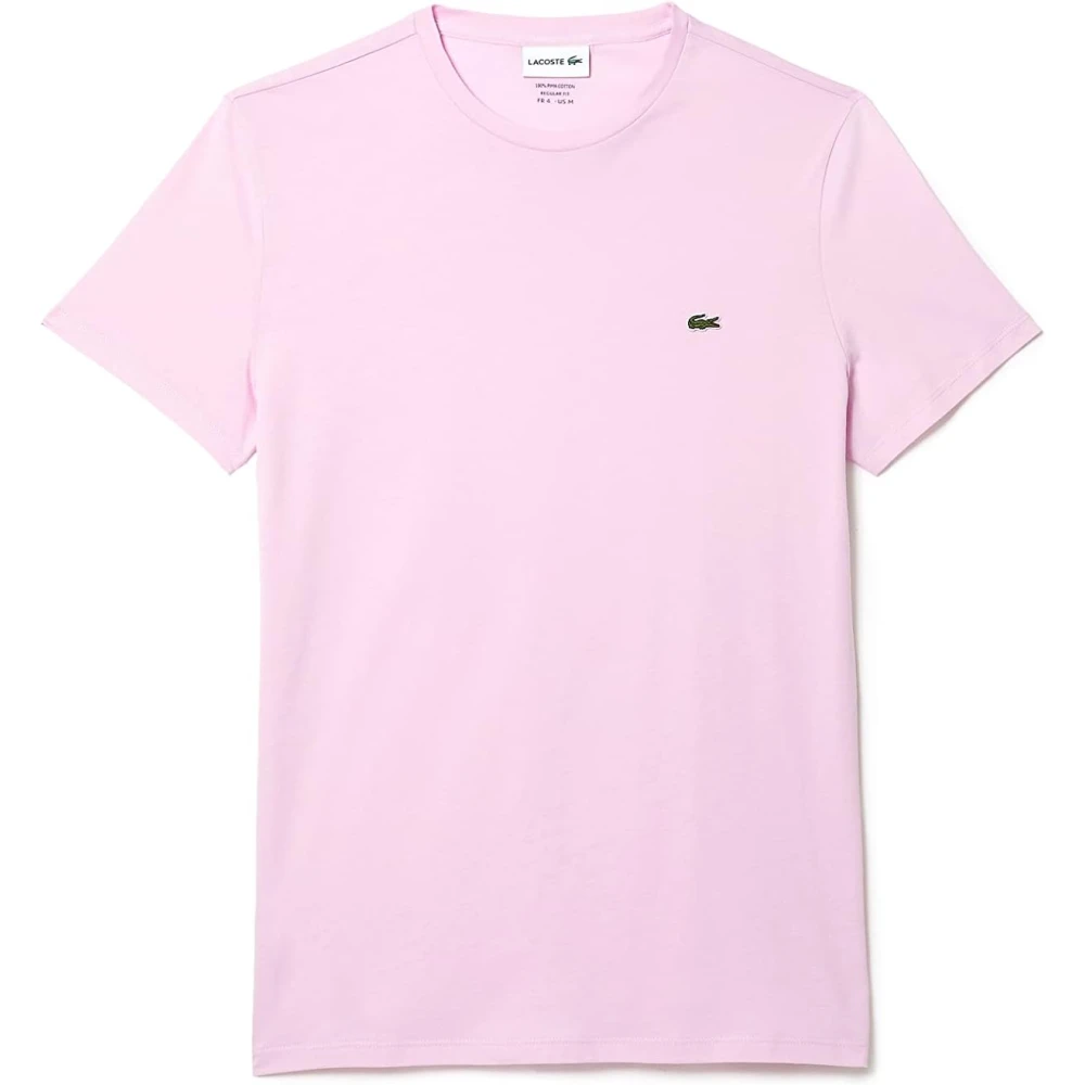 Lacoste Men's Pink Cotton Pima T-Shirt - T-Shirts - M - Tops
