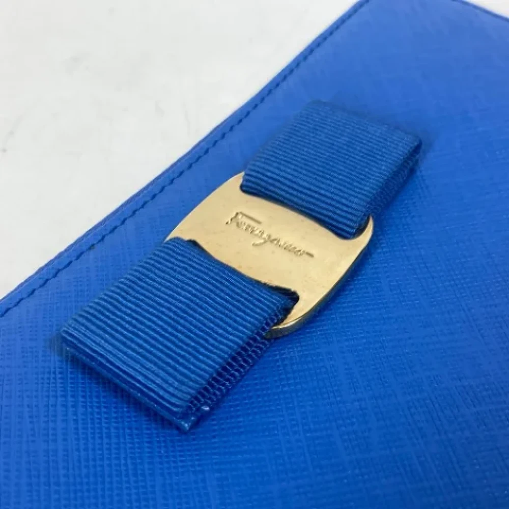 Salvatore Ferragamo Pre-owned Leather wallets Blue Dames