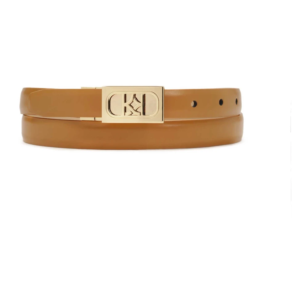 Kazar Beige en bruine dubbelzijdige riem met volledige gesp Brown Dames