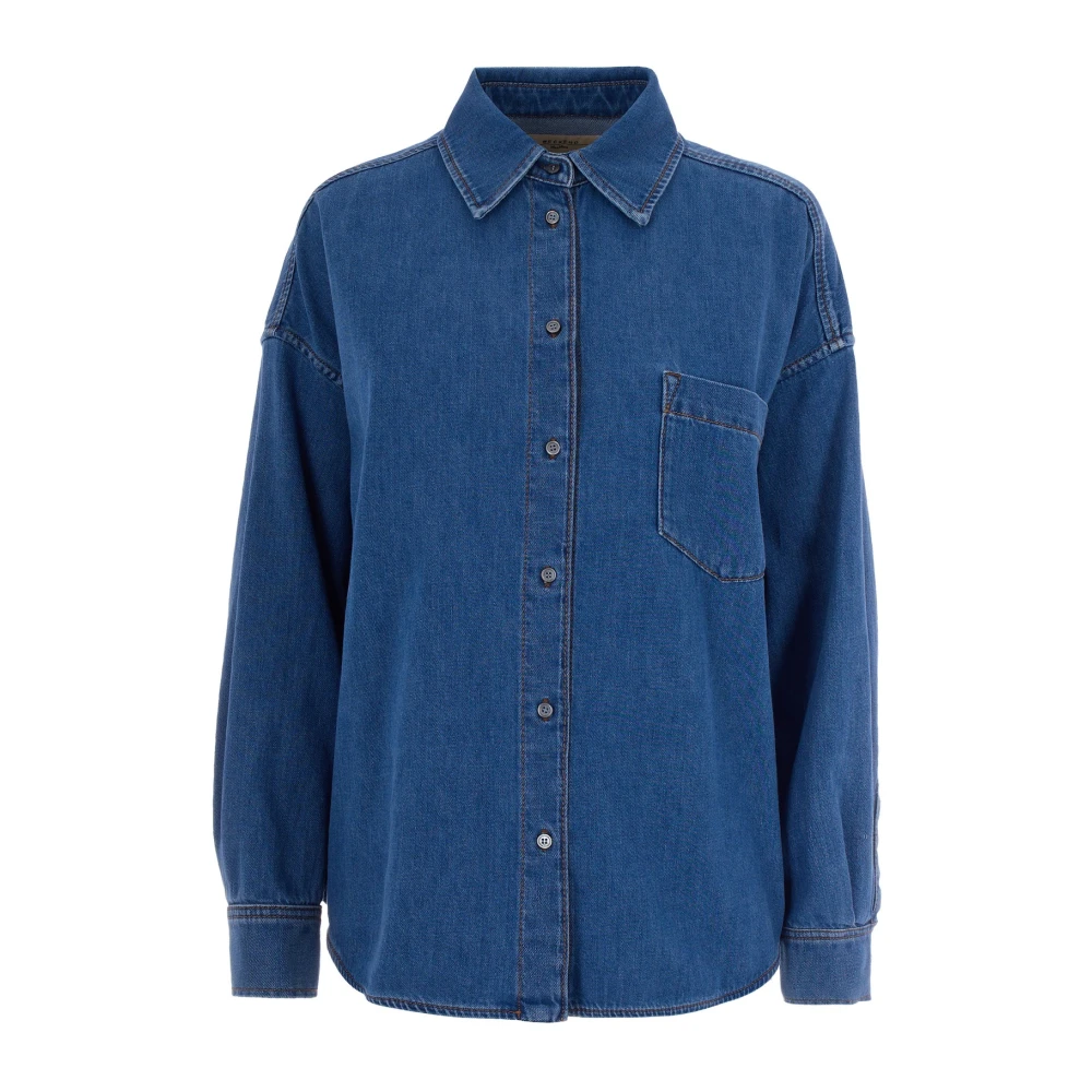 Max Mara Women's Blue Shirts, Xs, Denim Shirt