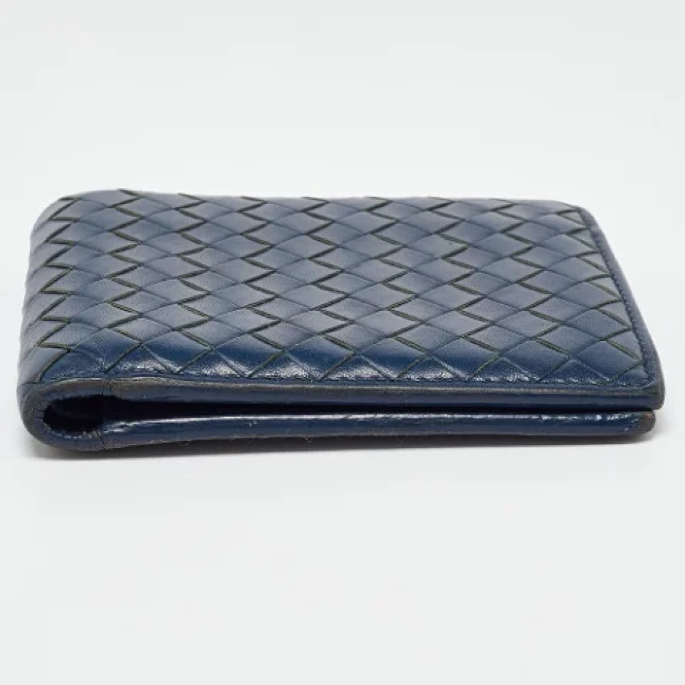 Bottega Veneta Vintage Pre-owned Leather wallets Blue Heren
