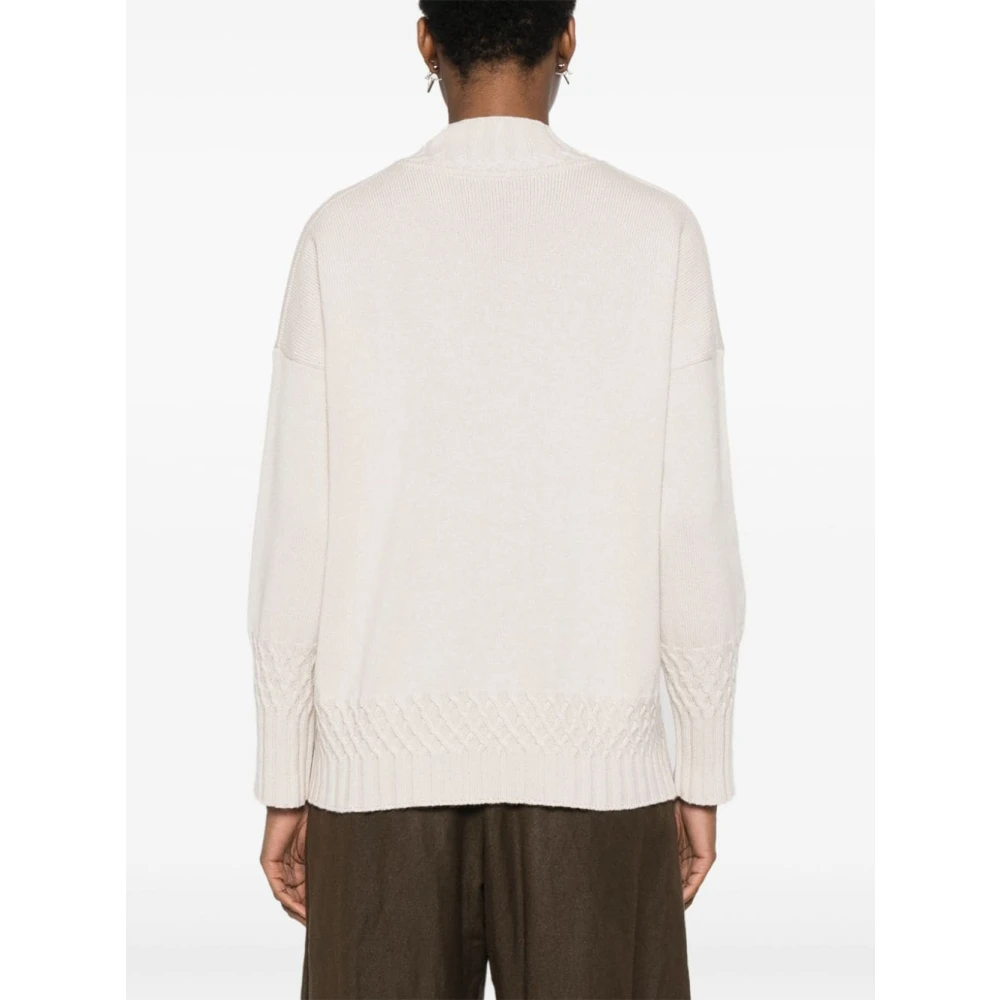 D.Exterior Beige Chevron Gebreide Trui Beige Dames