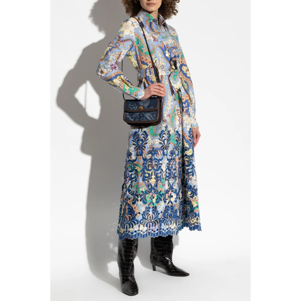 ETRO Gestreepte jurk met open afwerking Multicolor Dames