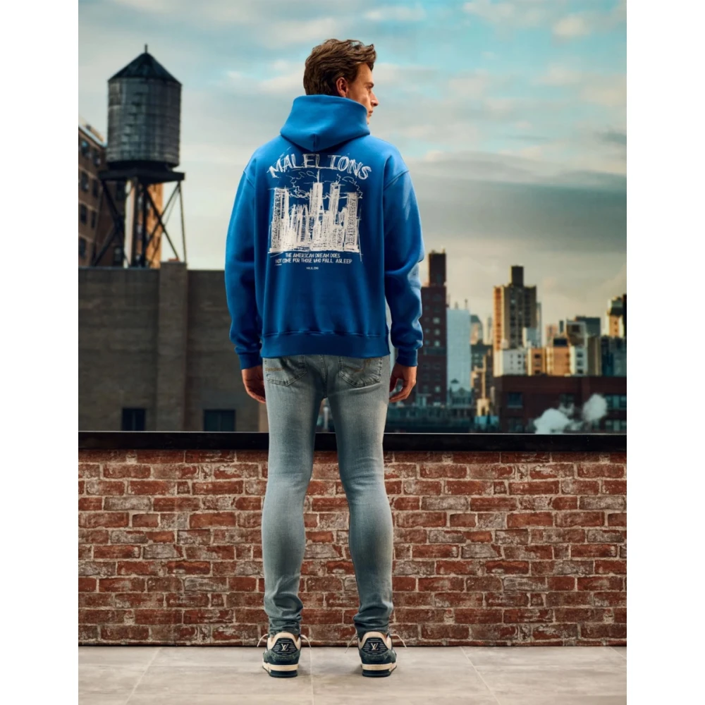 Malelions Hoodie in Kobaltblauw Herenlions Blue Heren