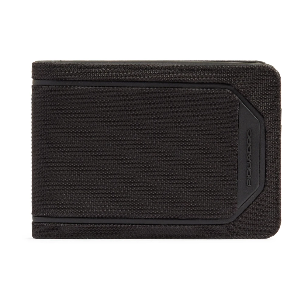 Piquadro Mannelijk Zwart Accessoires Heren, One Size, Portemonnee Met Opklapbaar Id-Venster