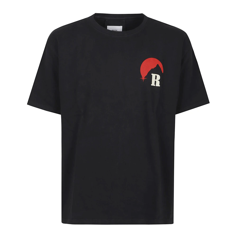 Rhude Men's Black T-Shirts, M, Moonlight Regatta T-Shirt