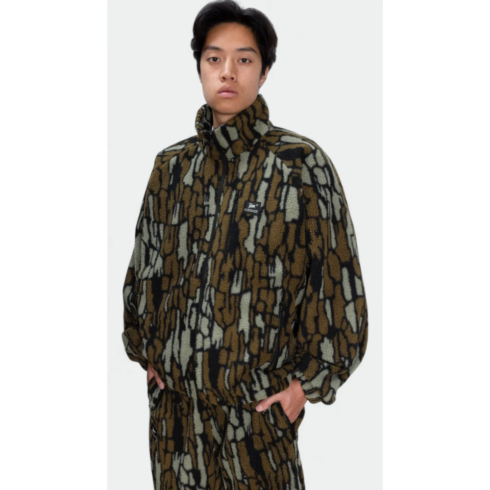 Patta Woodie Fleece Broek met Boomschorsprint Multicolor Heren