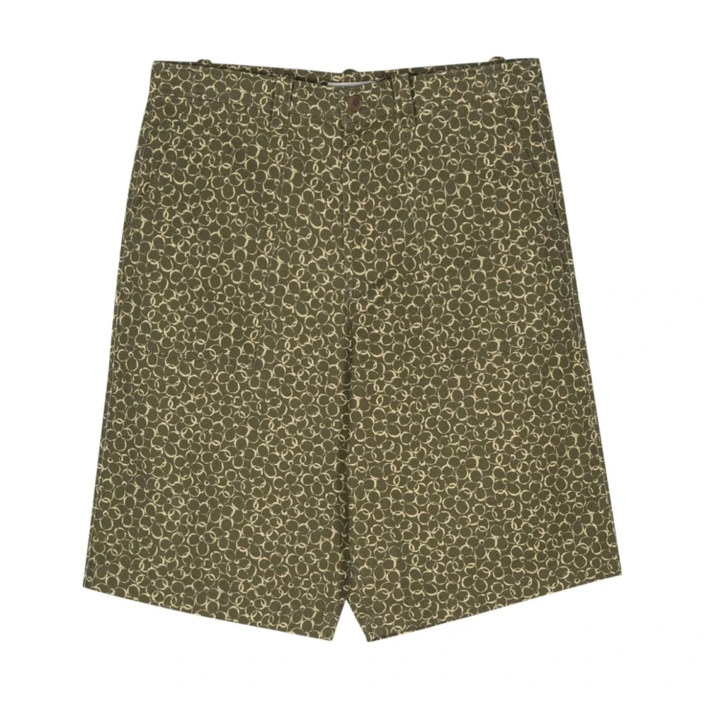 Maison Kitsuné Bloemen Bermuda Shorts Green Heren