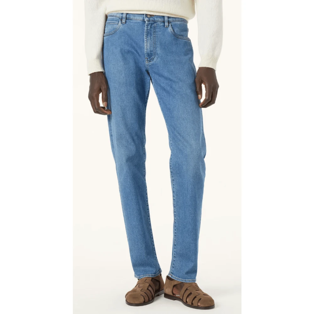 Loro Piana Luxe zachte katoenen broek Blue Heren