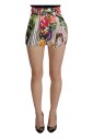 floral-high-waist-shorts