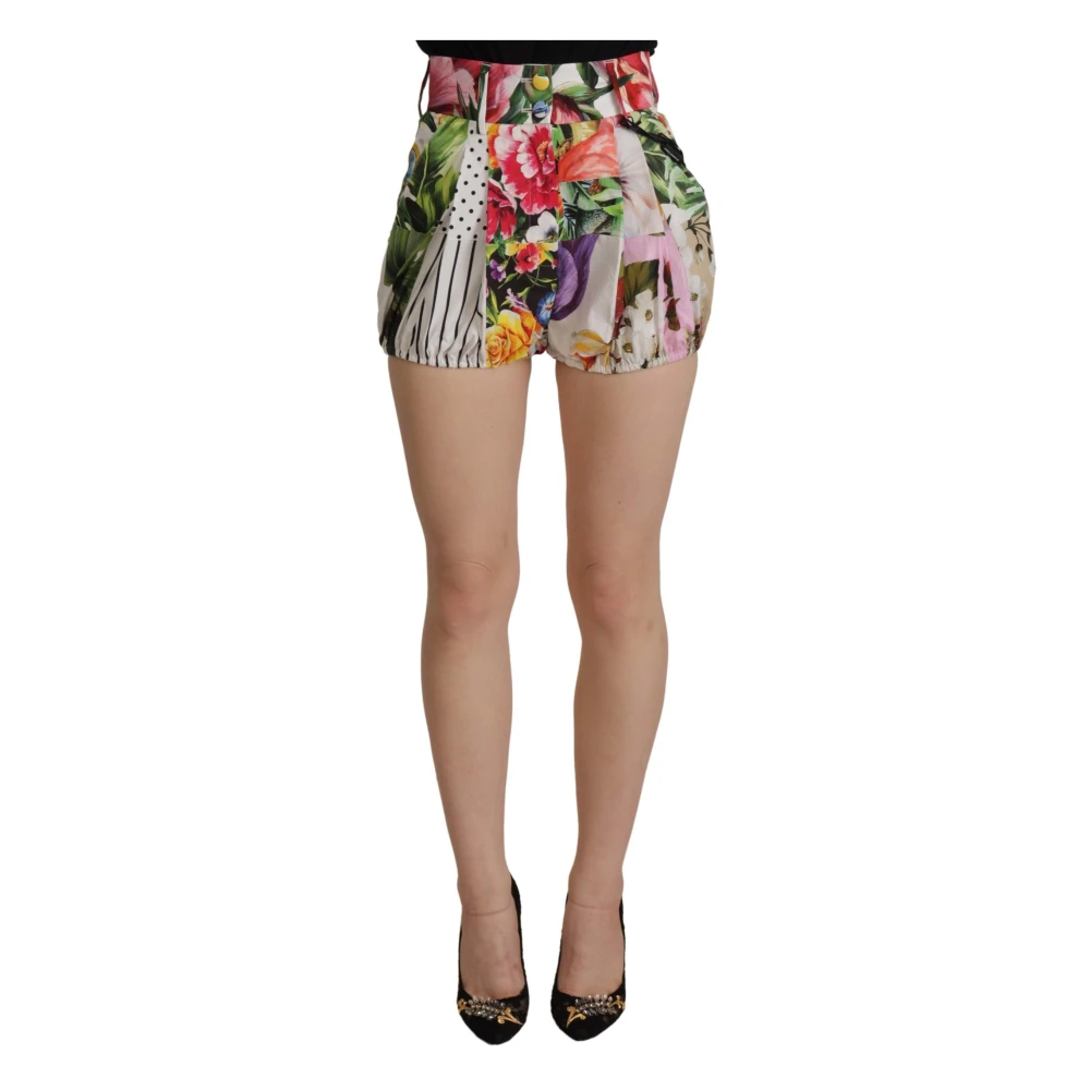 Dolce & Gabbana Women's Multicolor Short Shorts,, Floral High-Waist Shorts 3XS