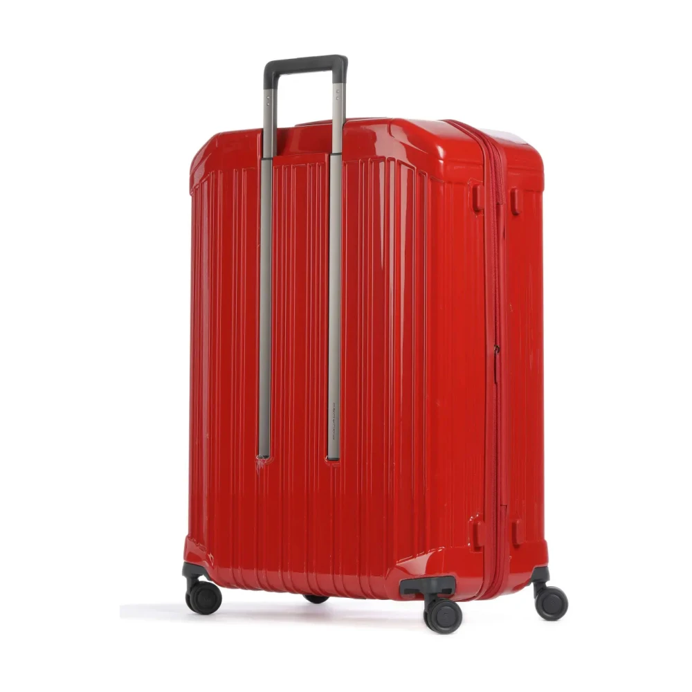 Piquadro Uitbreidbare Harde Schaal Vierwieltrolley Red Unisex