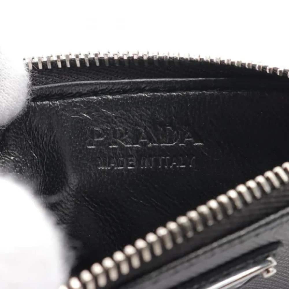 Prada Vintage Pre-owned Leather wallets Black Dames