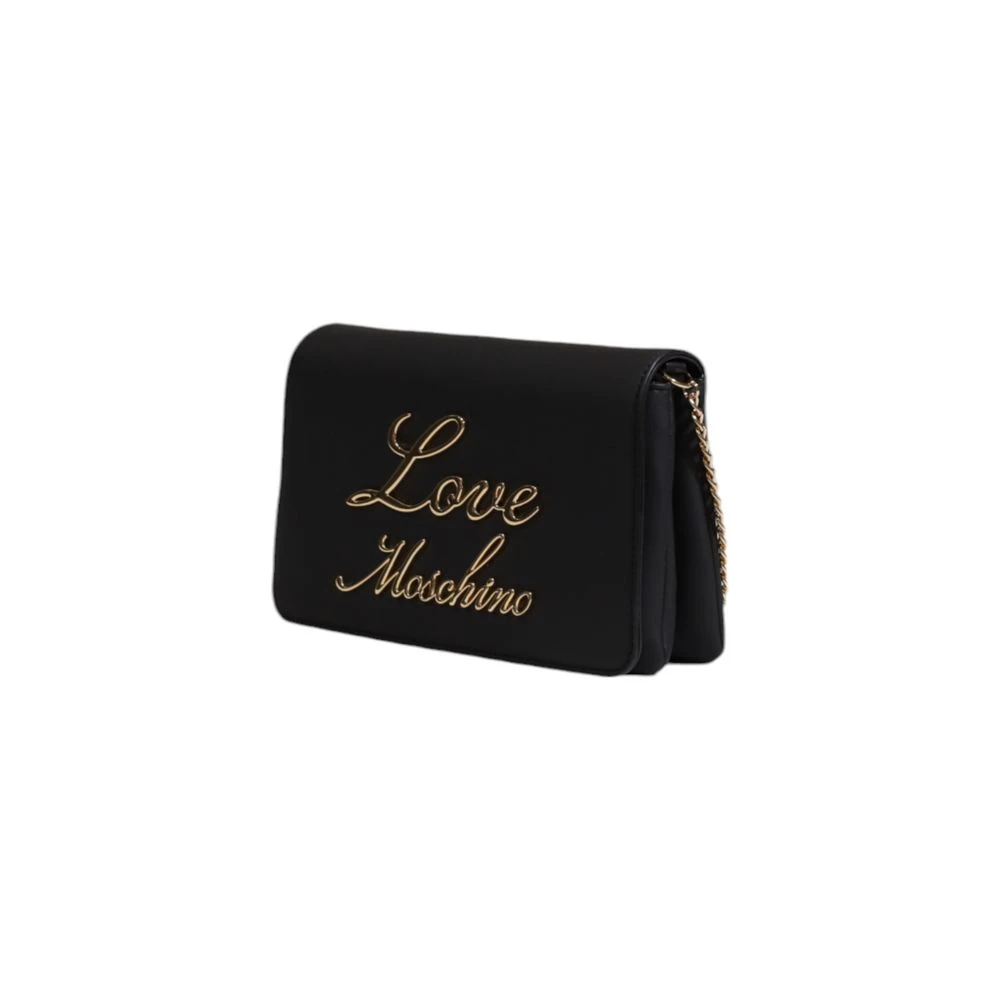 Love Moschino Zwarte Polyethyleen Handtas Herfst Winter Collectie Black Dames