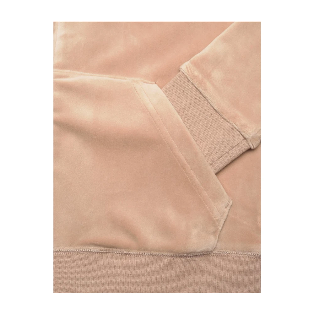 Juicy Couture Bruine Velours Hoodie met Gotisch Detail Brown Dames