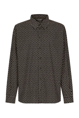 Logo Print Oversized Poplin Shirt