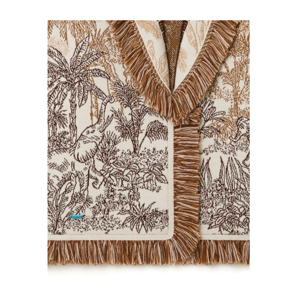 Alanui Beige en Bruine Palmtrui Multicolor Dames