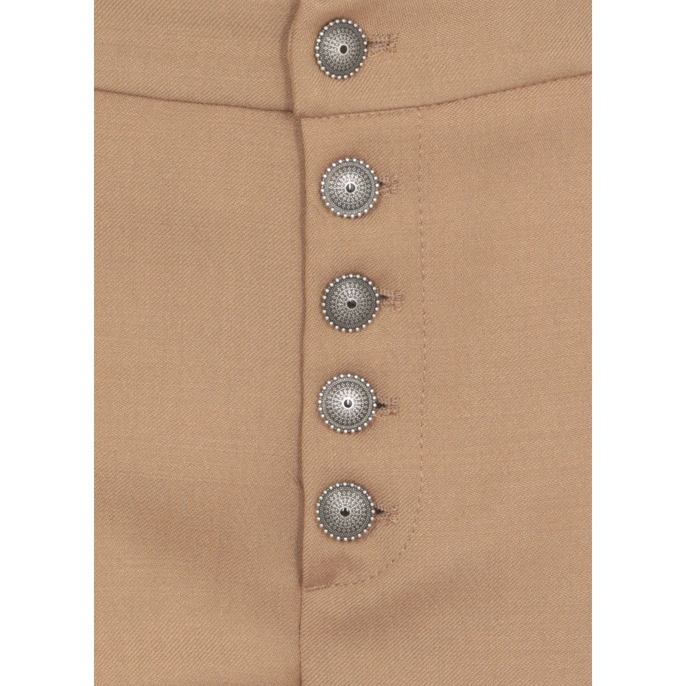 Dondup Bruine wollen broek met zakken Brown Dames