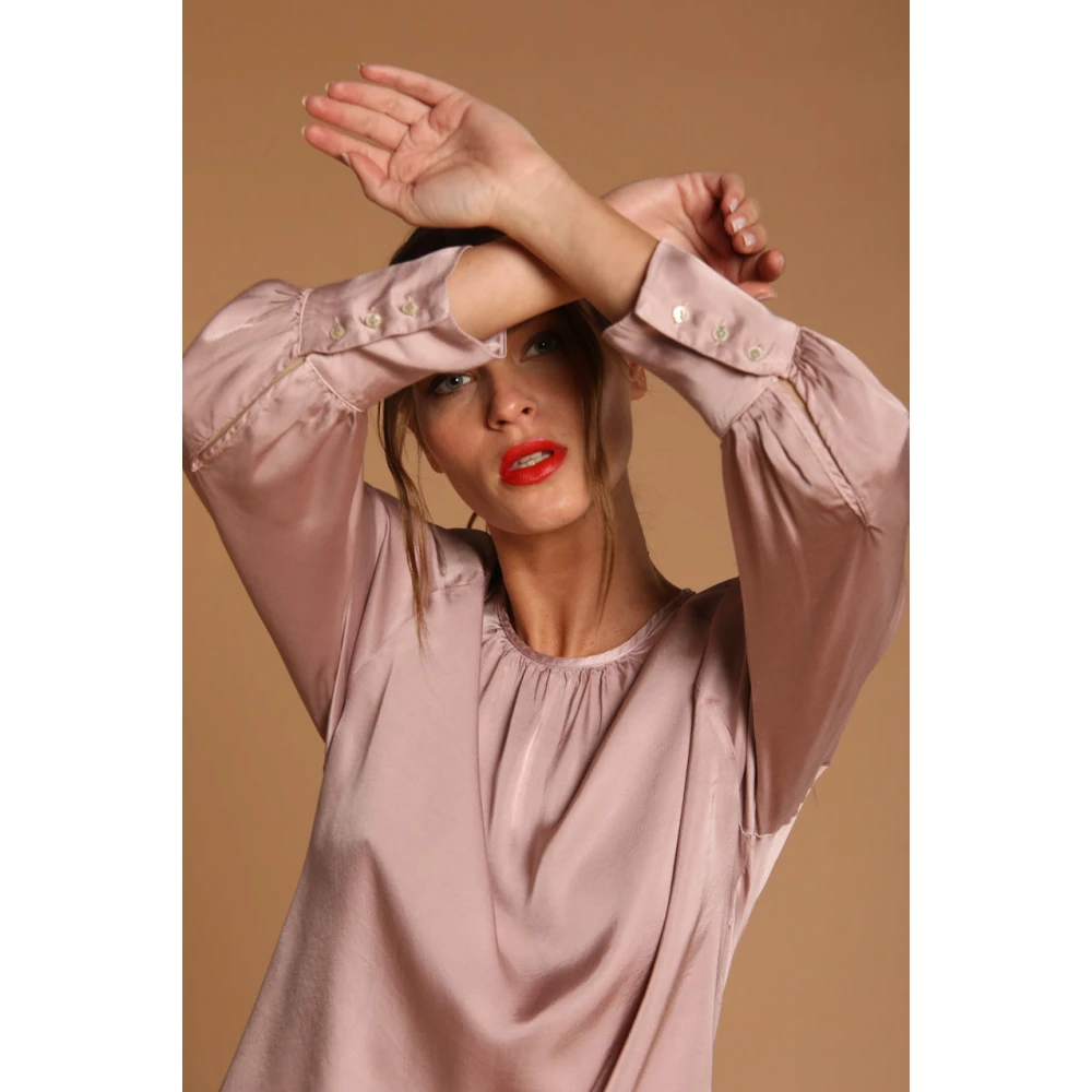Mason's Elegante Viscose Winter Shirt Carla Pink Dames
