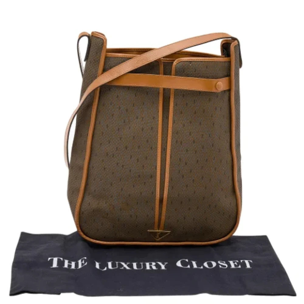 Yves Saint Laurent Vintage Pre-owned Coated canvas shoulder-bags Brown Dames