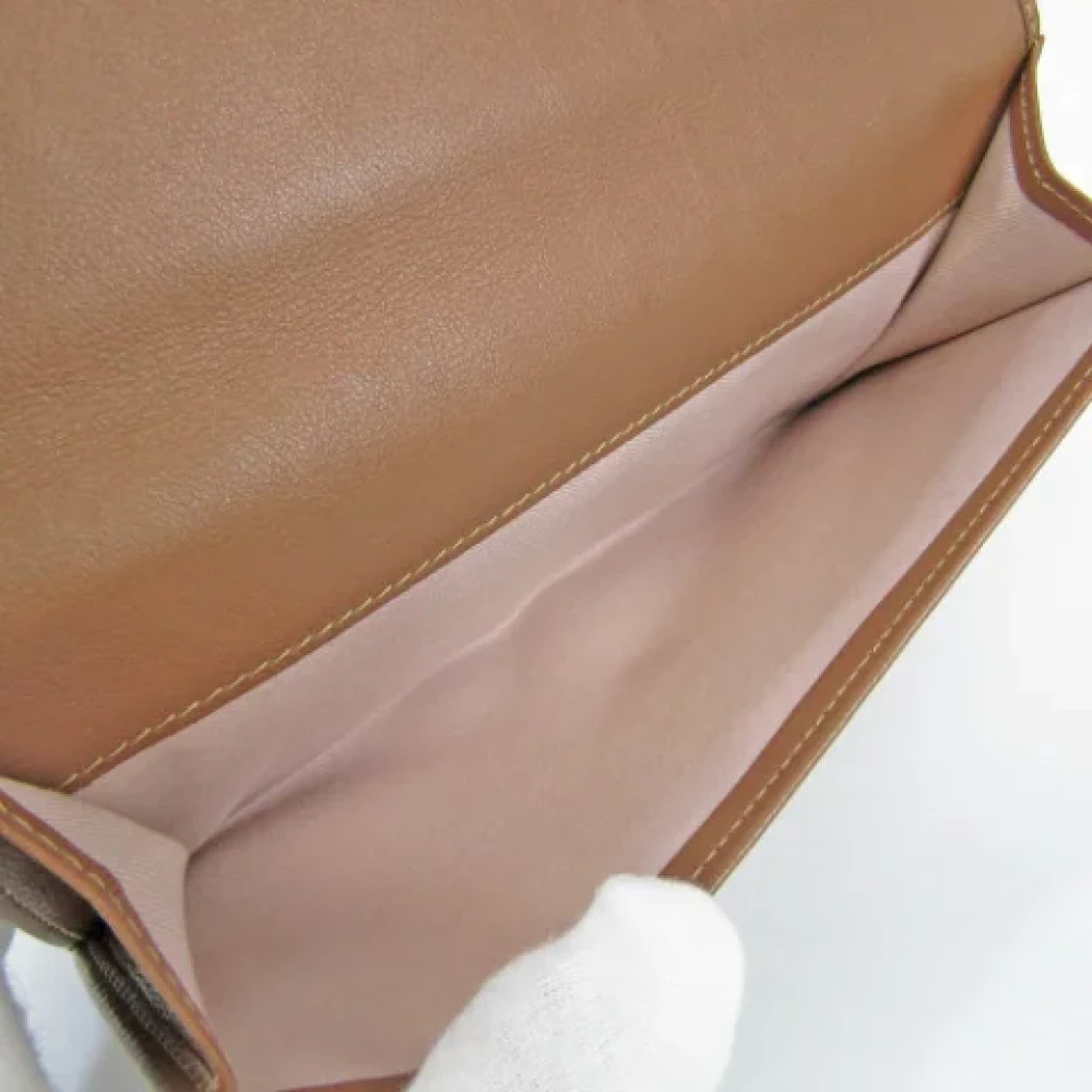 Bvlgari Vintage Pre-owned Leather wallets Brown Dames