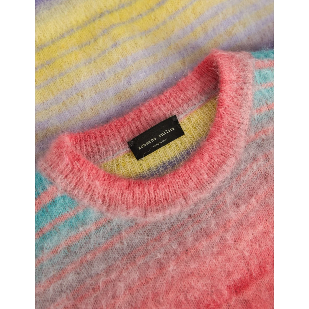 Roberto Collina Multikleur Sweaters met Unieke Blend Stof Multicolor Heren