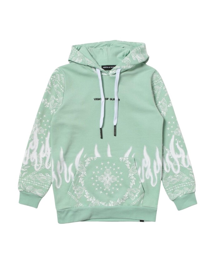sweat-a-capuche-imprime-bandana-vert