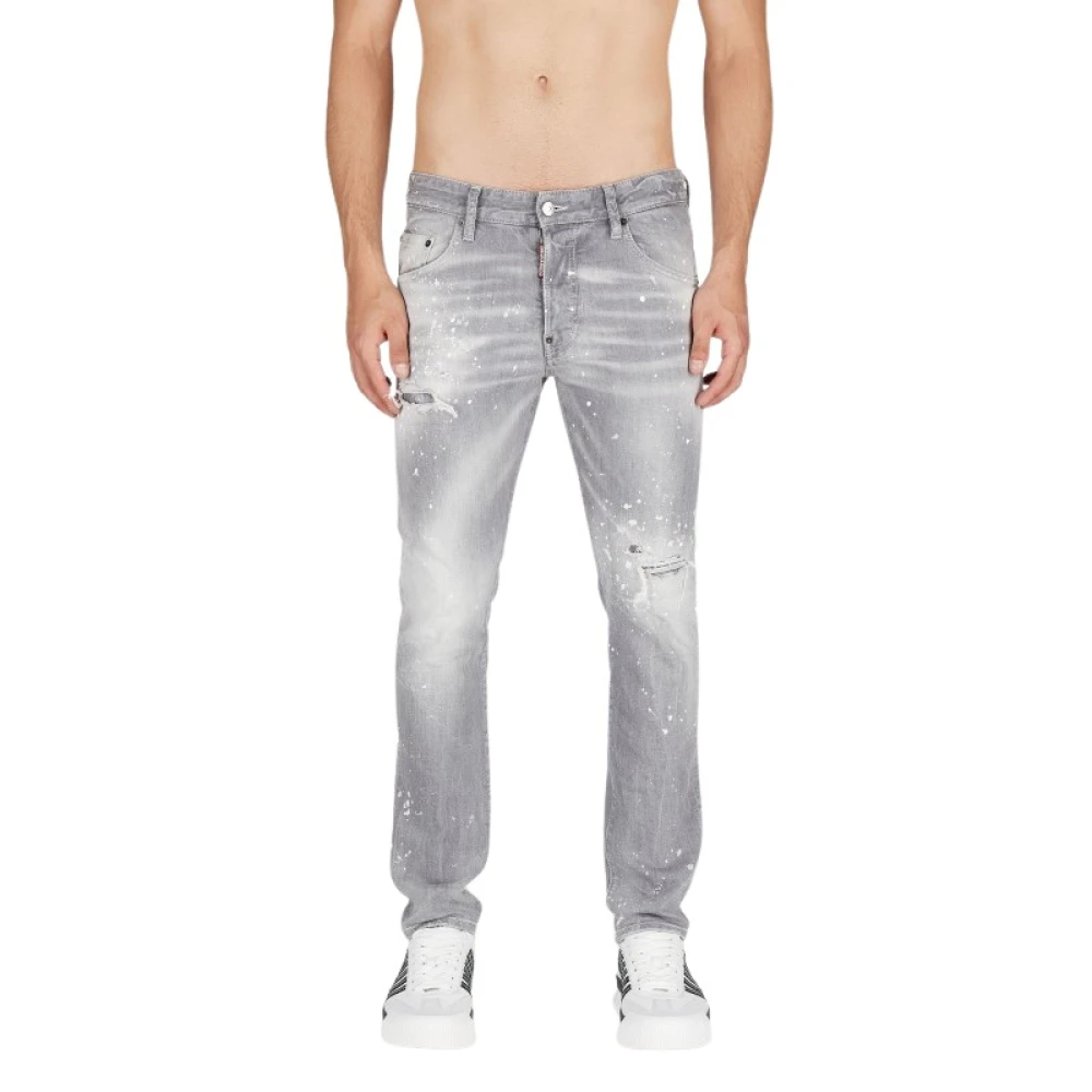 Dsquared2 Vintage Skater Jeans Gray Heren