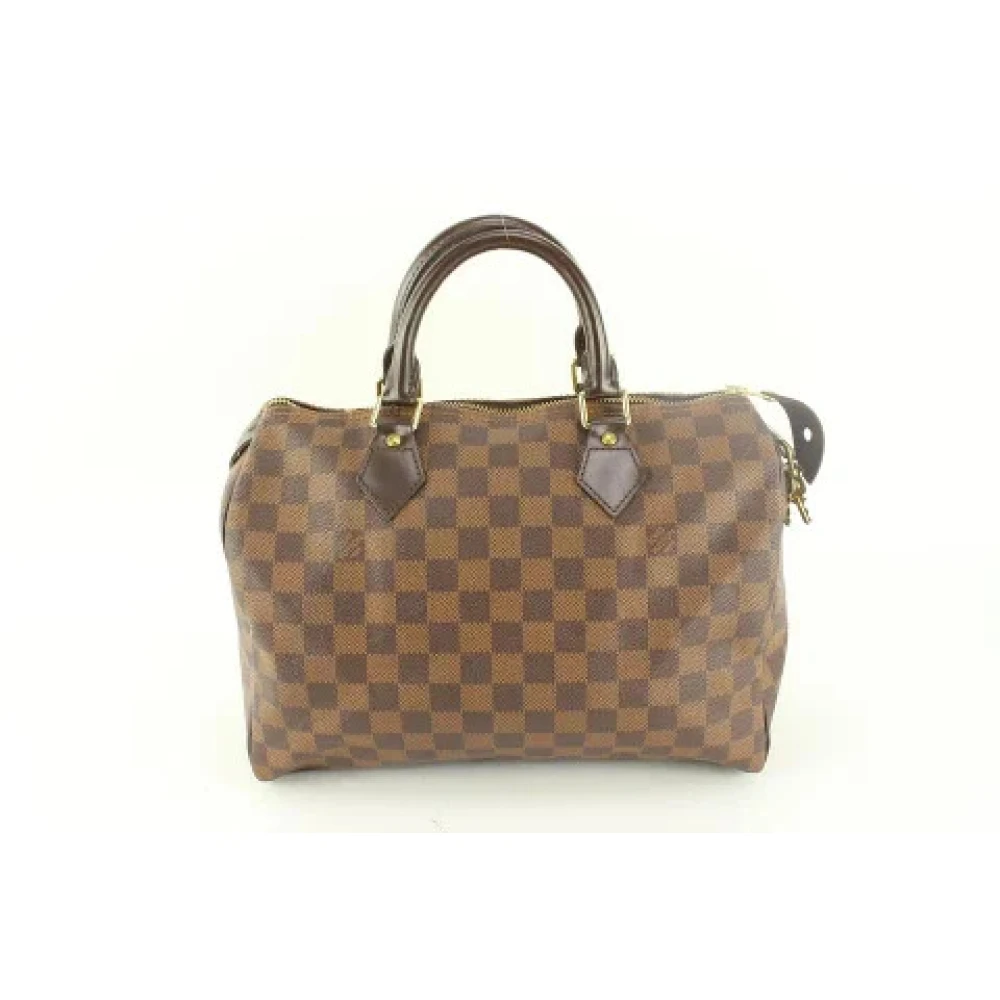 Louis Vuitton Vintage Canvas LV Väskor, Begagnade, Tillverkade i Frankrike Brown, Dam