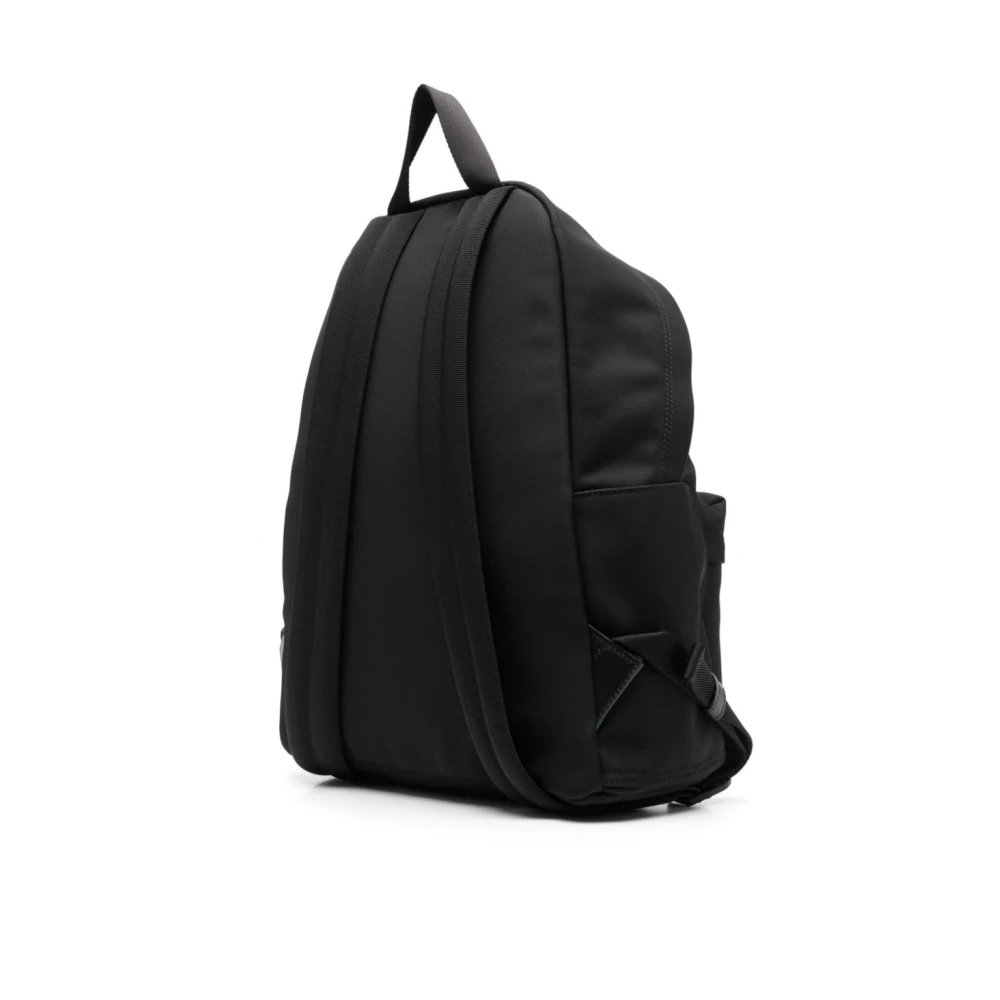 Moncler Zwarte Stijlvolle Rugzak met Verborgen Sluiting Black Heren