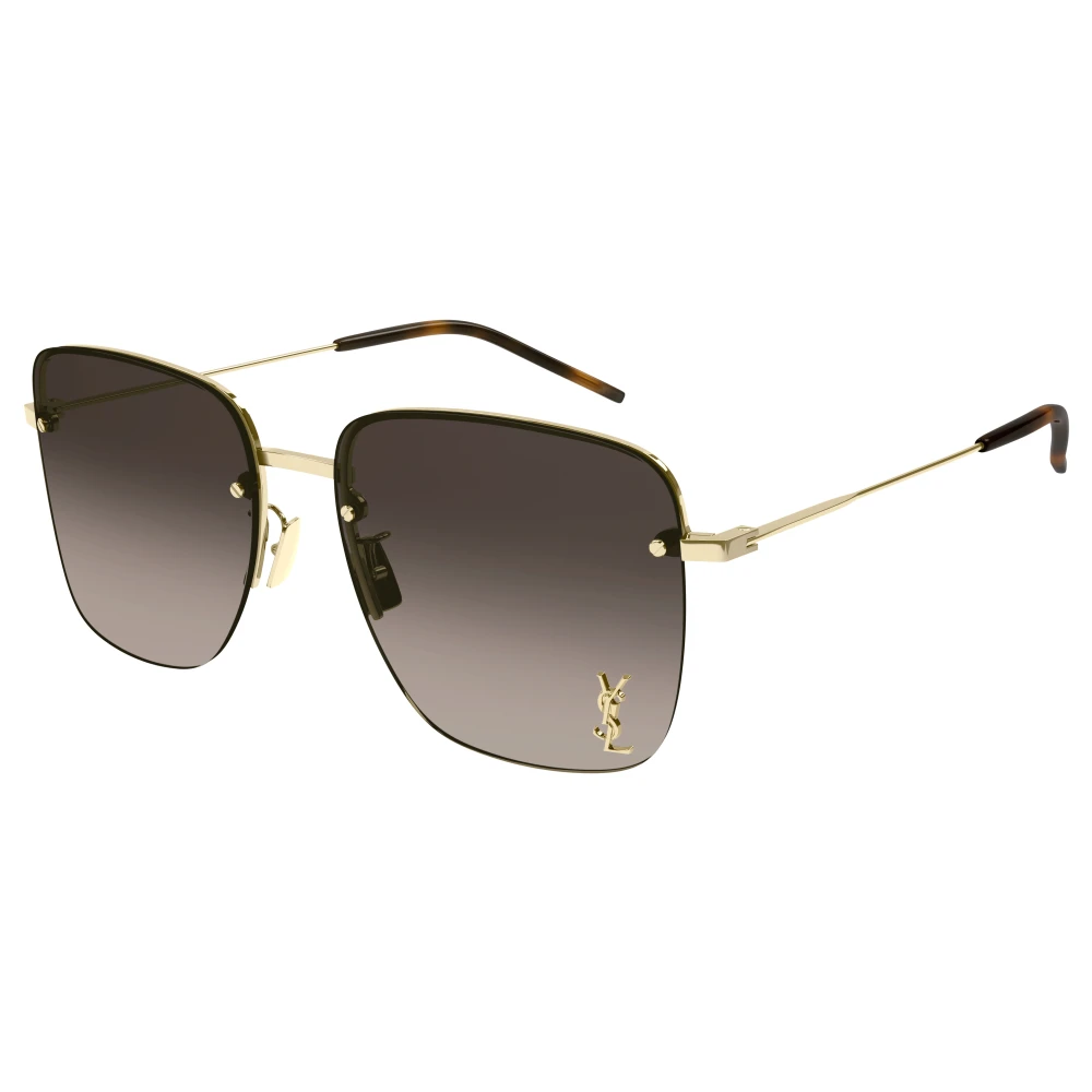 Saint Laurent Women's Gold/Brown Shaded Sunglasses Sl 312 M
