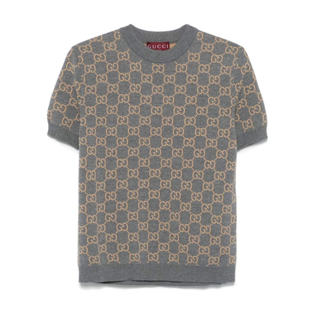 Gucci Omkeerbare Wollen Gebreide Trui Gray Dames