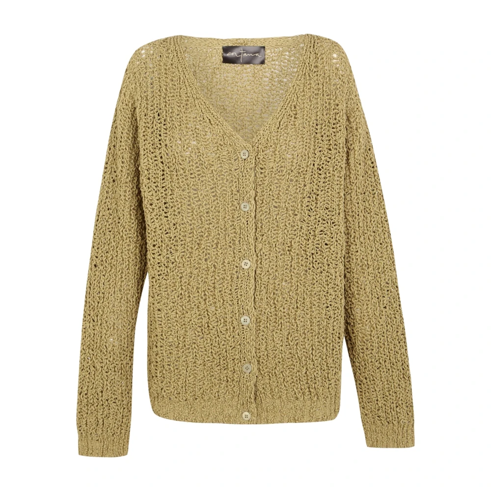 Cortana Green Cardigans, Female, S, Oversized Knit Cardigan