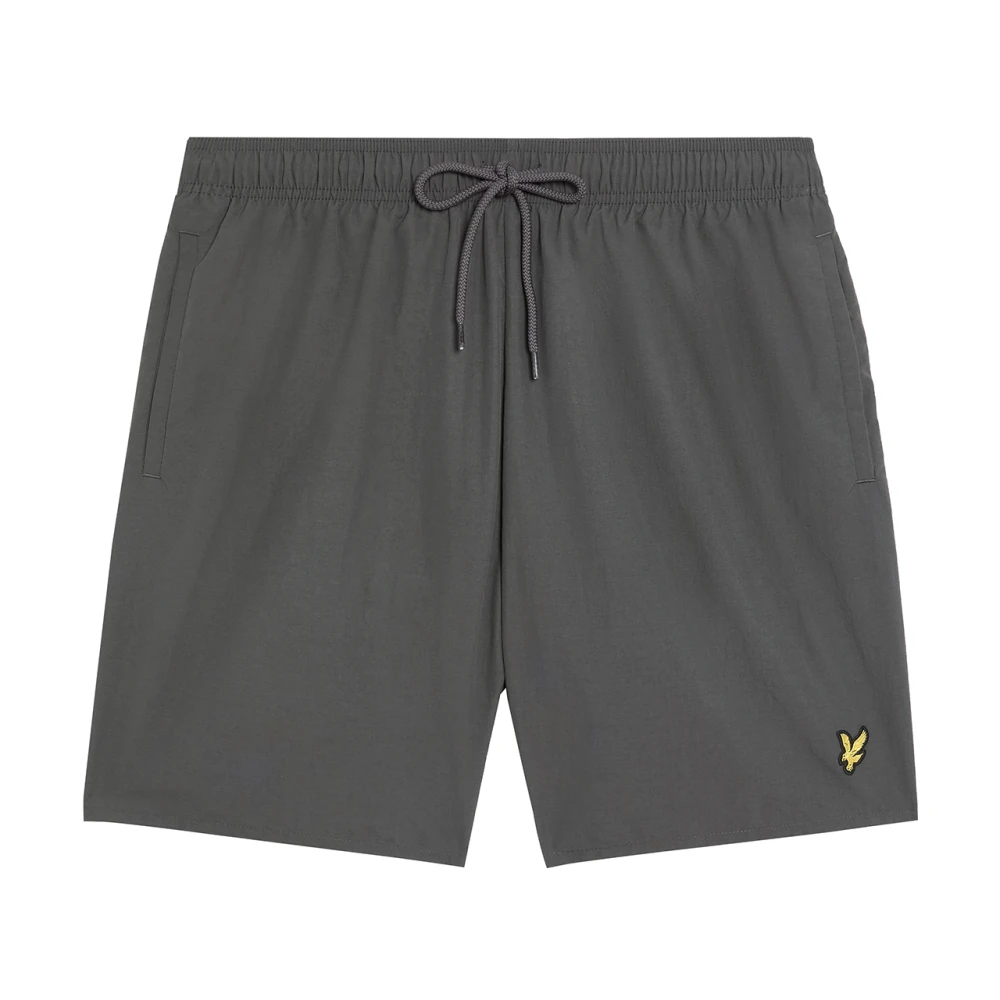 Lyle and Scott, Herren, Badehosen, Lyle & Scott Einfarbige Badeshorts in Gunmetal, Grau, (XL) - Bild 3