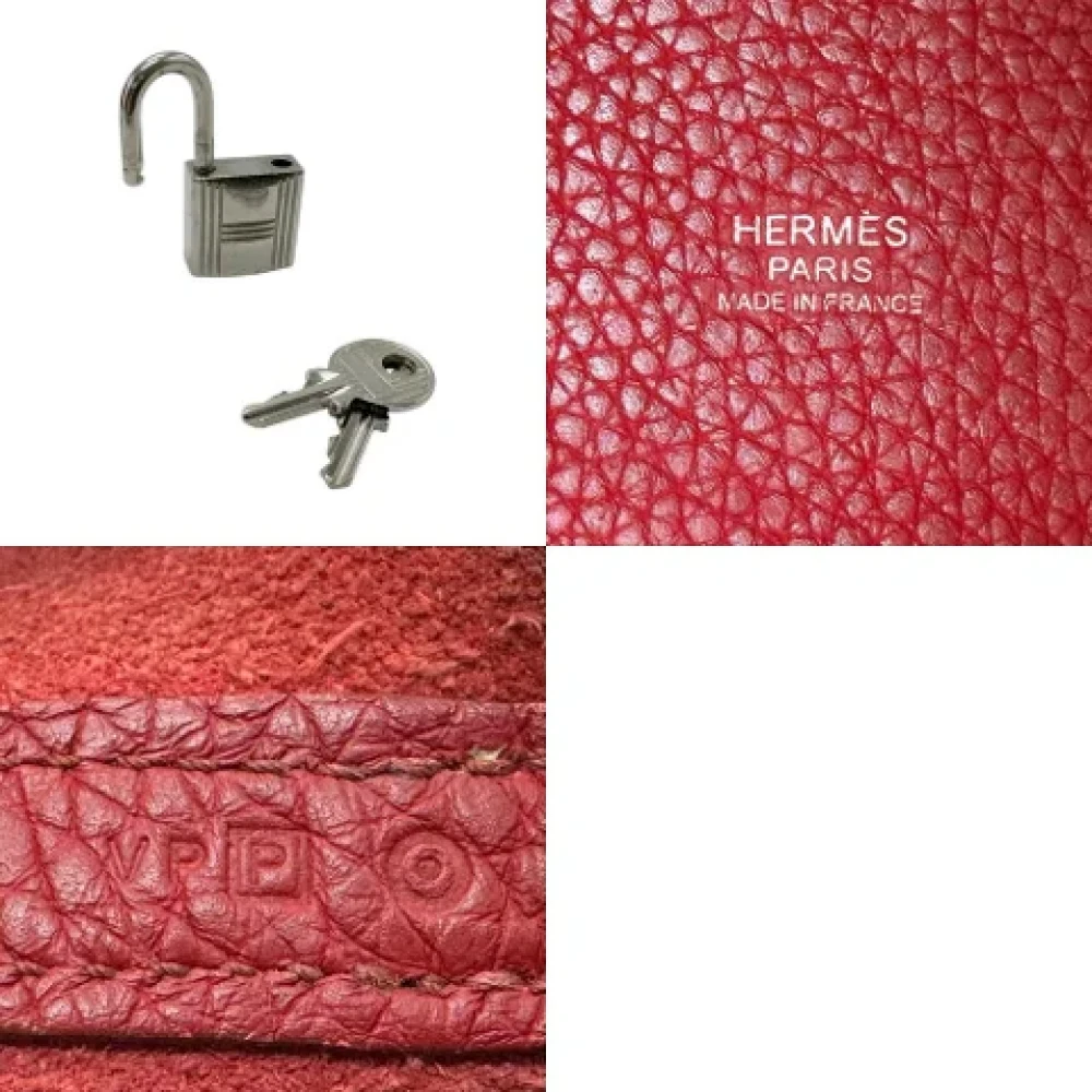 Hermès Vintage Pre-owned Leather handbags Red Dames