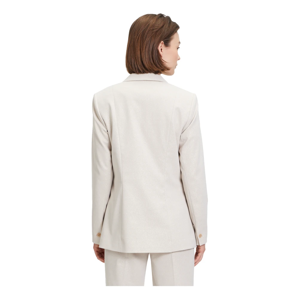 Betty & Co Zakelijke blazer met zakken Beige Dames