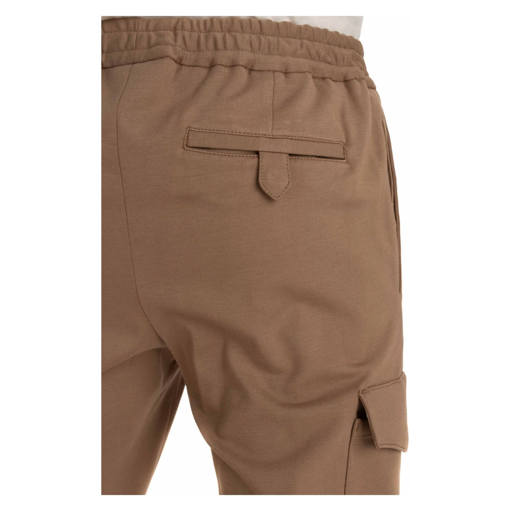 PT Torino Cargo Broek Kameel Elastische Taille Brown Heren