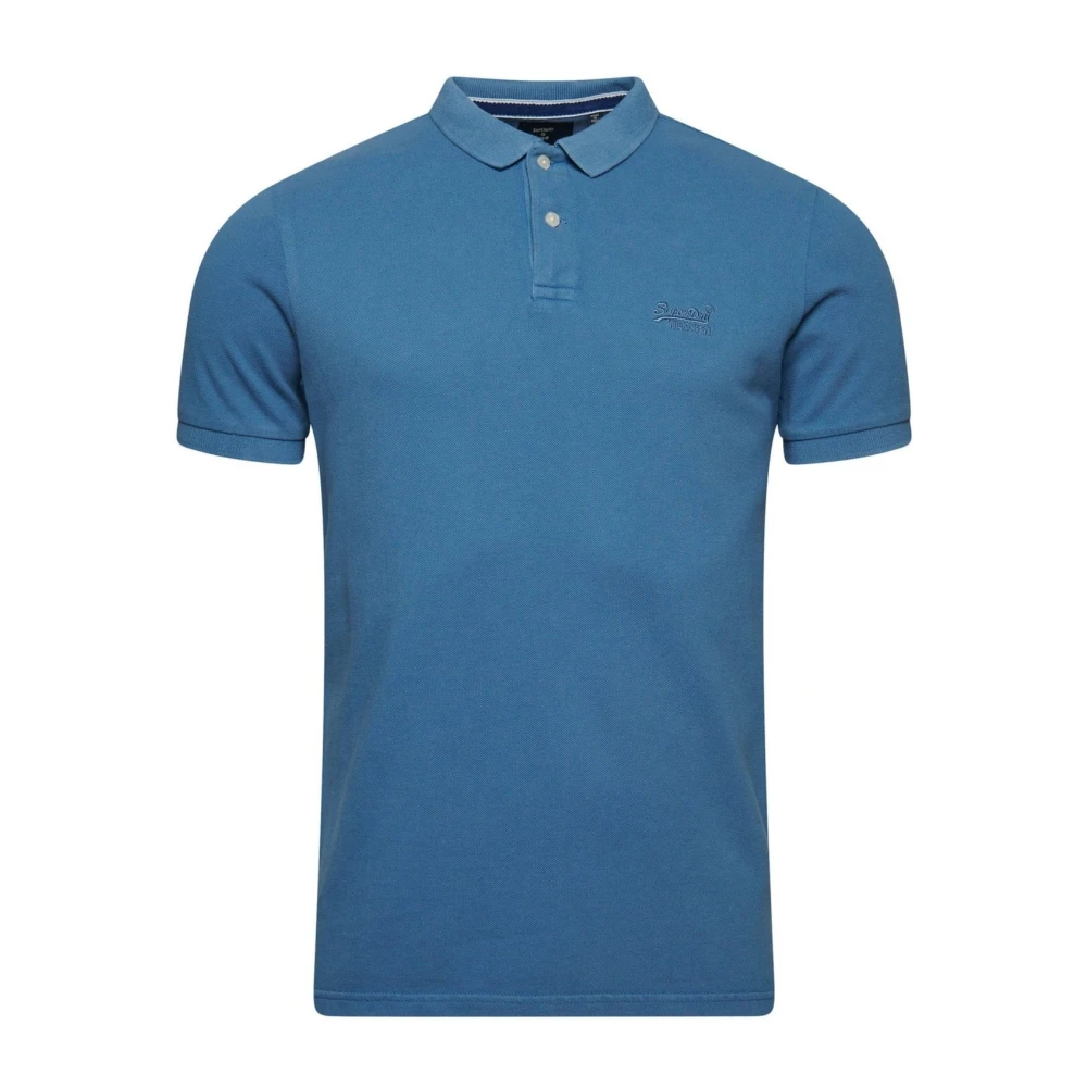Superdry Men's Blue Polo Shirts, M, Vintage Logo Cotton Polo