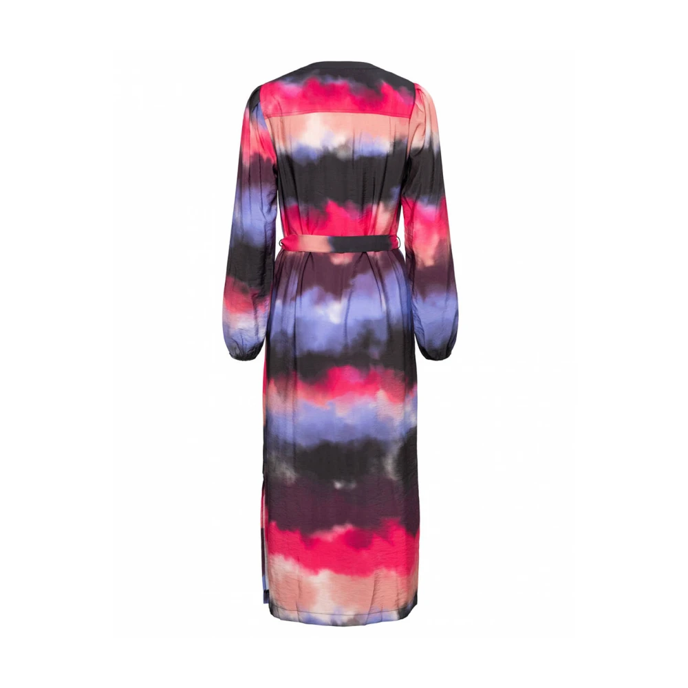 &Co Woman Zomerjurk Midi A-lijn met korte mouwen Multicolor Dames