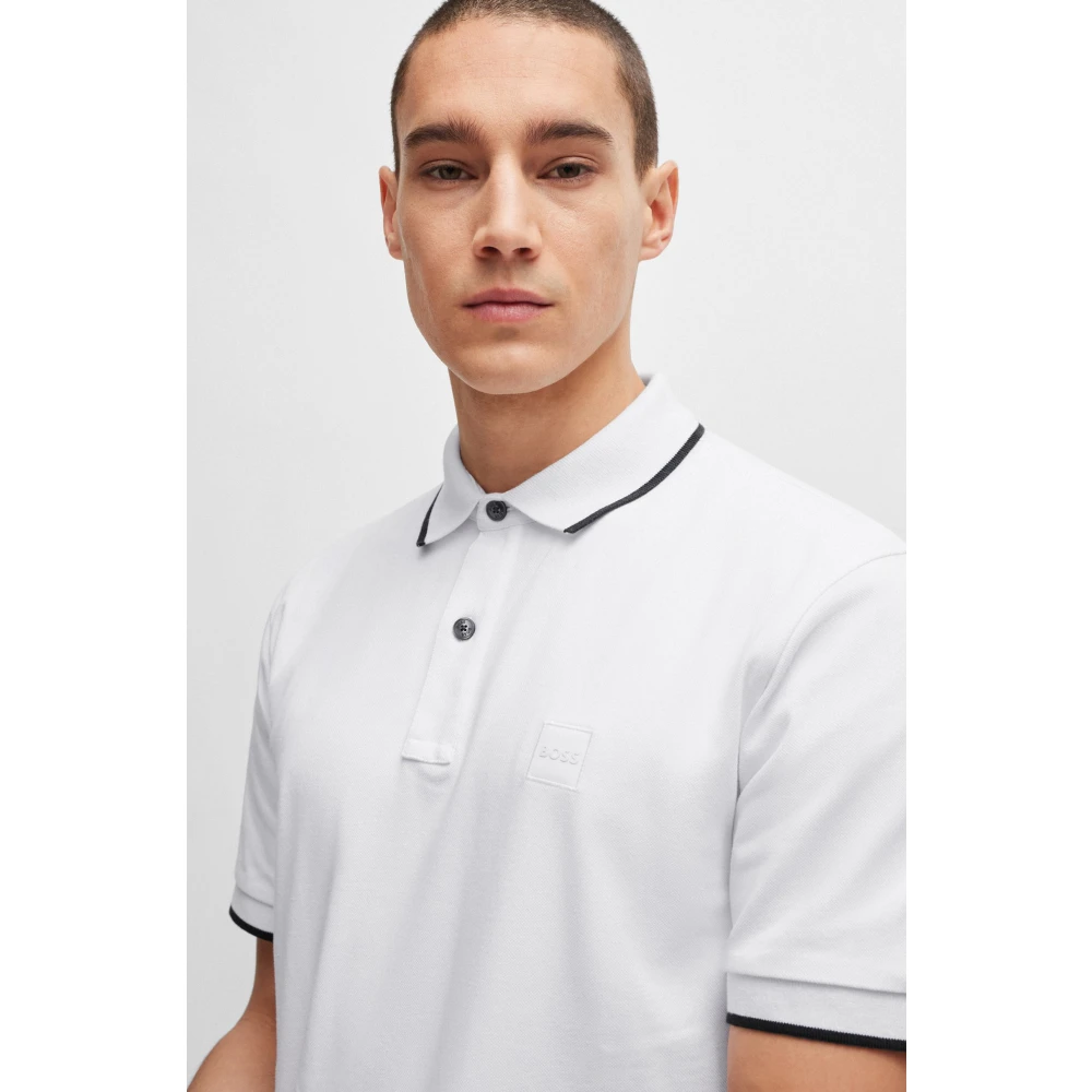 Boss Slim Fit Polo Shirt White Heren