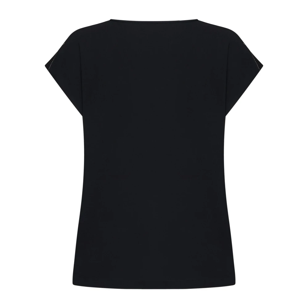 Fabiana Filippi Zwarte Top Elegante Stijl Black Dames