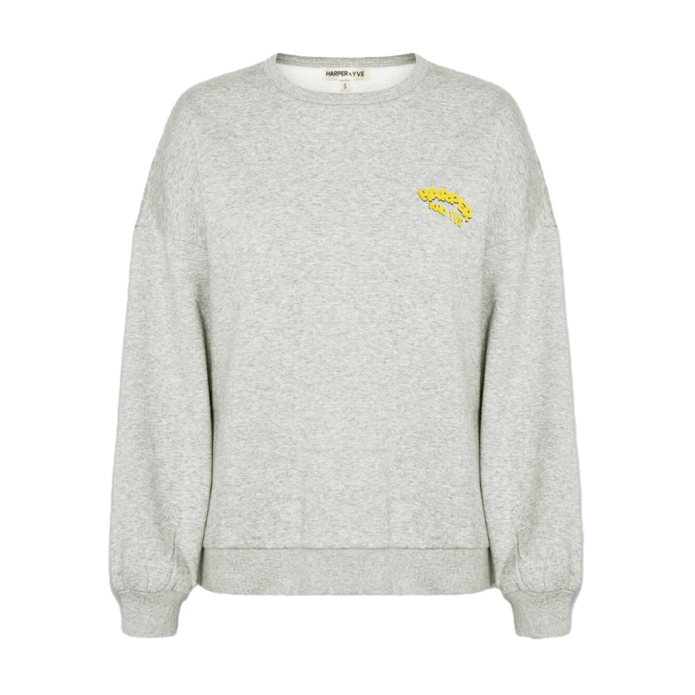 Harper & Yve Rollthedice Korte Mouw Pullover Gray Dames